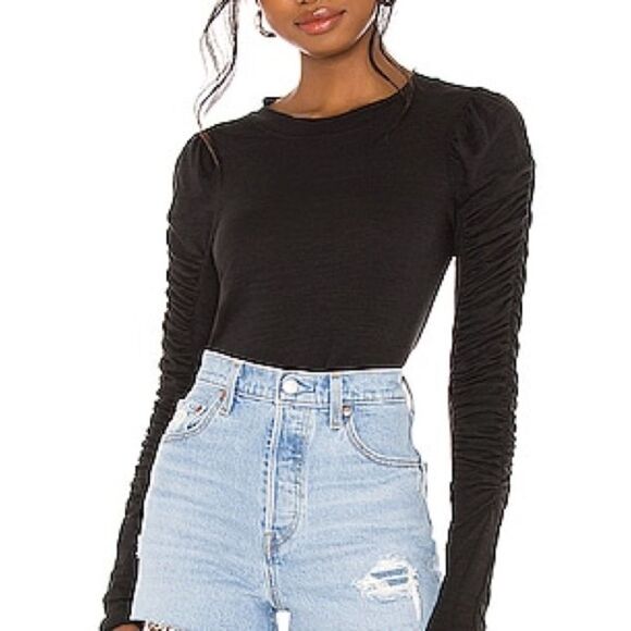 Free People Natasha Tee in Black - Picture 2 of 10